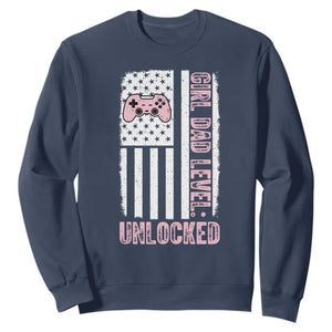 Girl Dad Level Unlocked Sweatshirt Funny New Dad