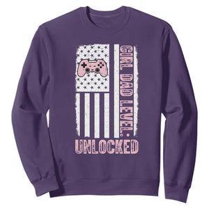 Girl Dad Level Unlocked Sweatshirt Funny New Dad