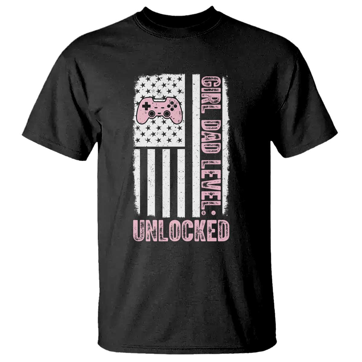 Girl Dad Level Unlocked T Shirt Funny New Dad