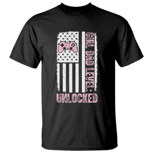 Girl Dad Level Unlocked T Shirt Funny New Dad