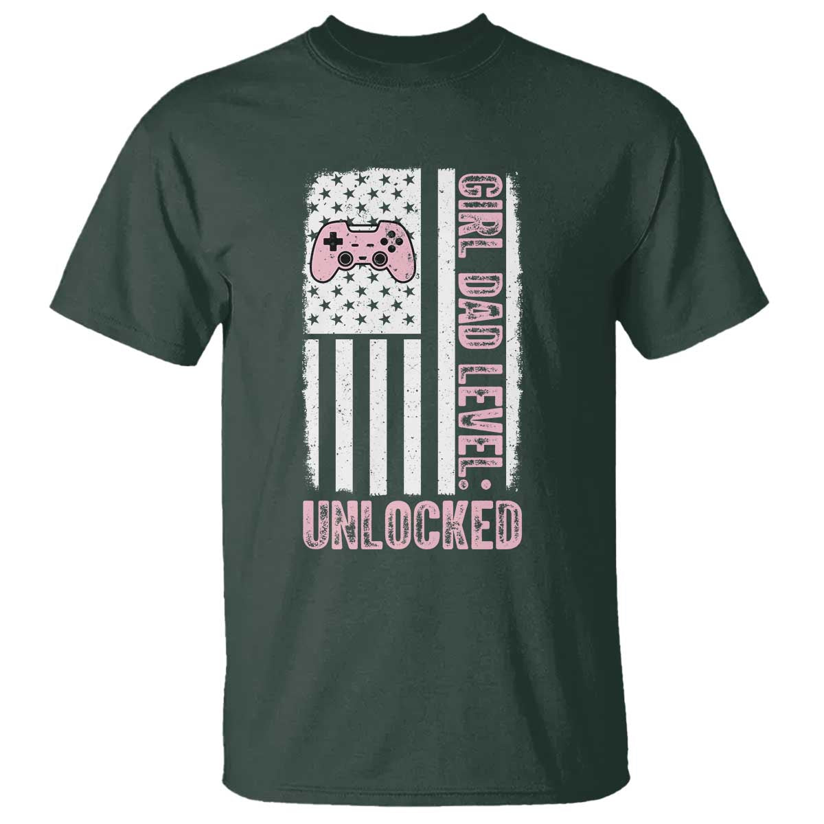 Girl Dad Level Unlocked T Shirt Funny New Dad