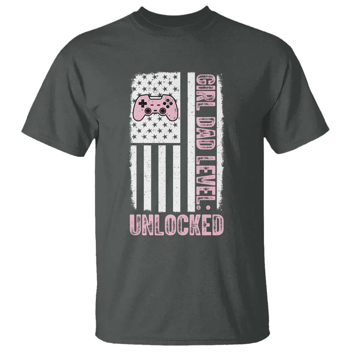 Girl Dad Level Unlocked T Shirt Funny New Dad