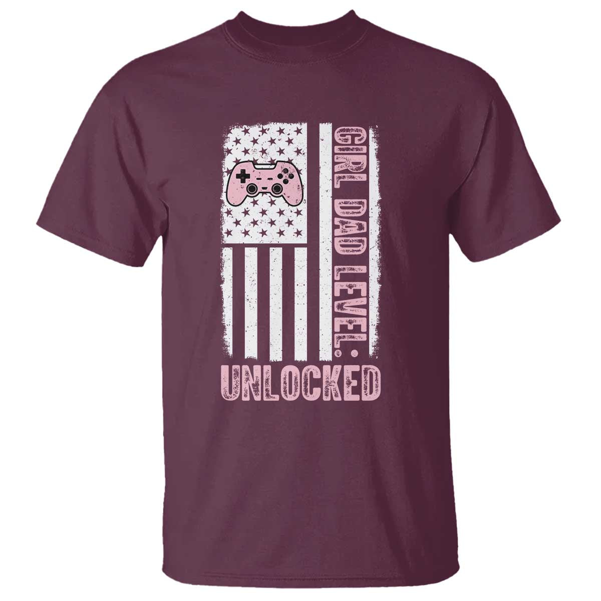 Girl Dad Level Unlocked T Shirt Funny New Dad