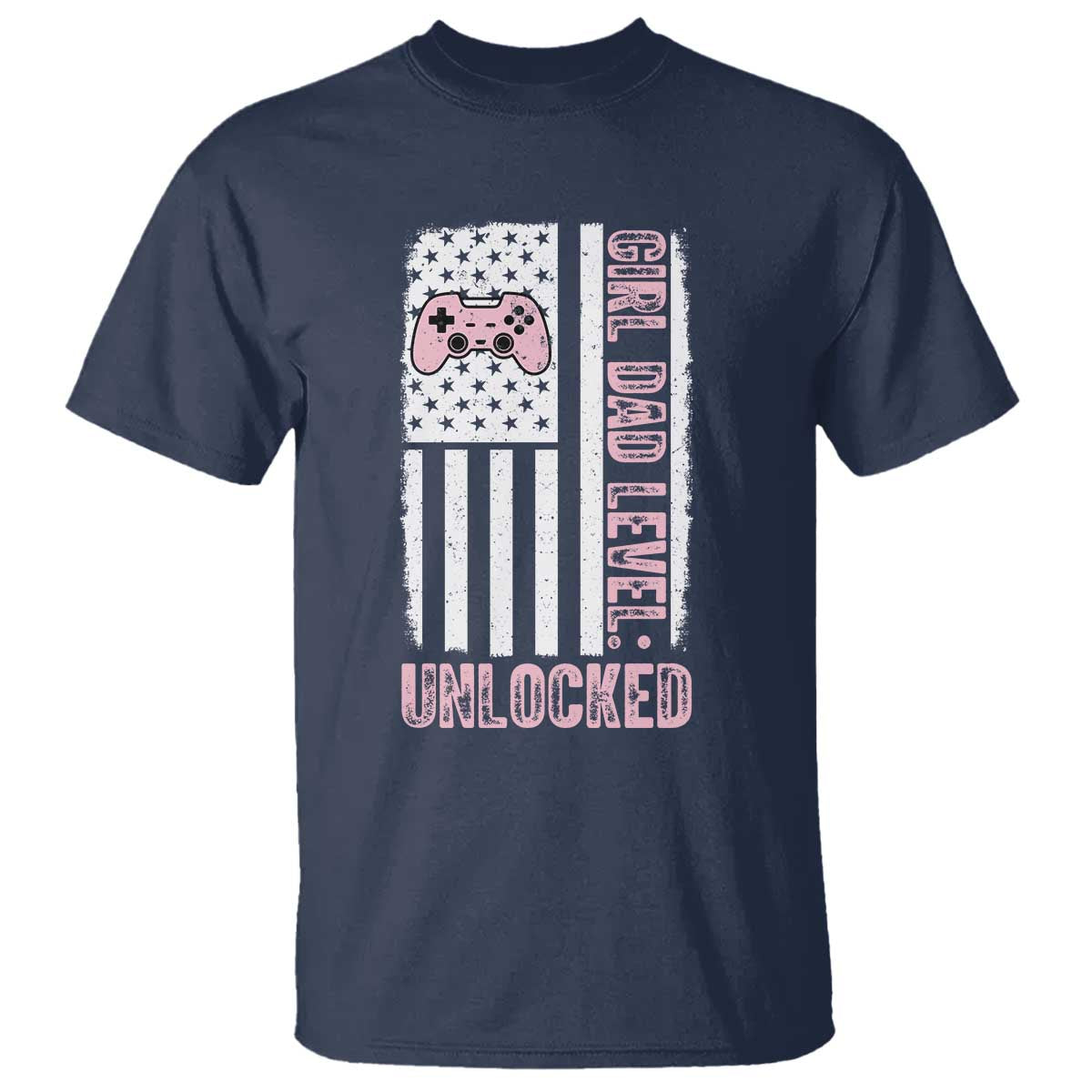 Girl Dad Level Unlocked T Shirt Funny New Dad