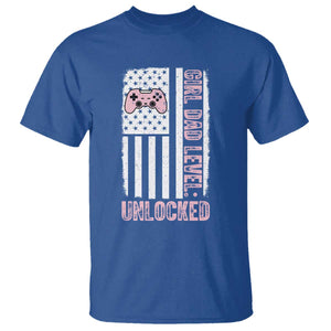 Girl Dad Level Unlocked T Shirt Funny New Dad