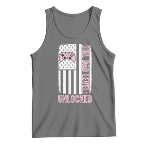 Girl Dad Level Unlocked Tank Top Funny New Dad