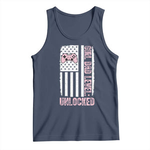 Girl Dad Level Unlocked Tank Top Funny New Dad