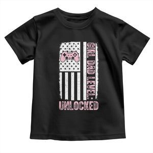 Girl Dad Level Unlocked Toddler T Shirt Funny New Dad