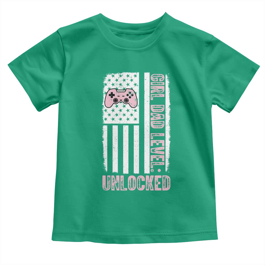 Girl Dad Level Unlocked Toddler T Shirt Funny New Dad