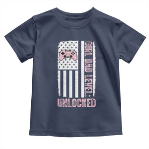 Girl Dad Level Unlocked Toddler T Shirt Funny New Dad