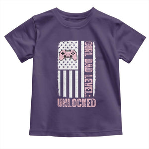 Girl Dad Level Unlocked Toddler T Shirt Funny New Dad