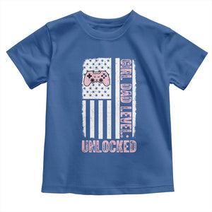 Girl Dad Level Unlocked Toddler T Shirt Funny New Dad
