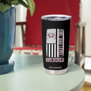 Girl Dad Level Unlocked Tumbler Cup Funny New Dad