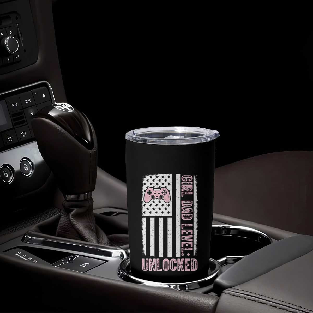 Girl Dad Level Unlocked Tumbler Cup Funny New Dad