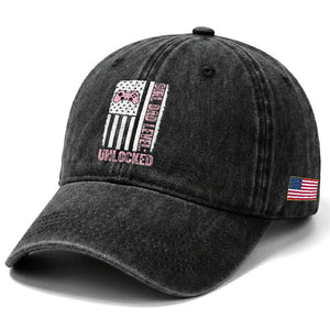 Girl Dad Level Unlocked Washed Cotton Baseball Cap Funny New Dad