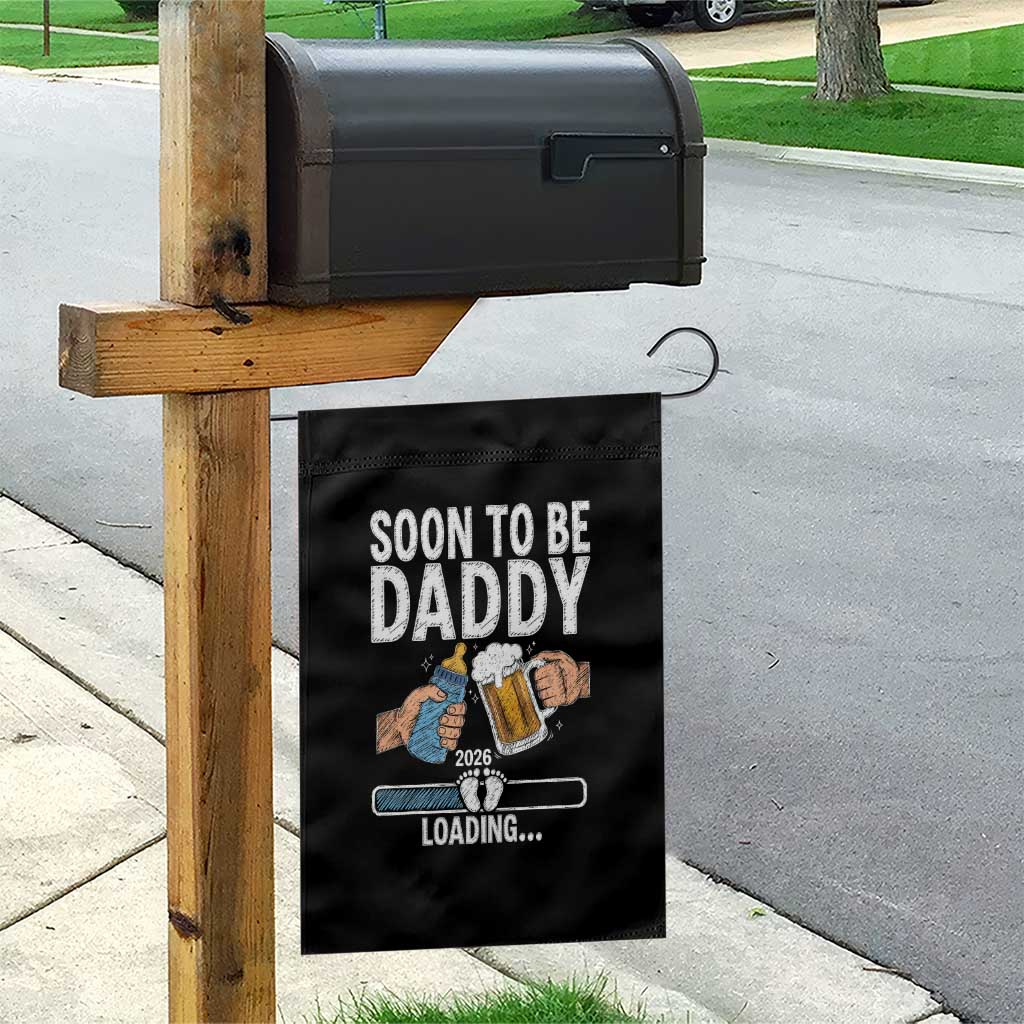 Dad to Be 2026 Garden Flag Promoted To Daddy Beer Lover New Baby Gift TS14 Print Your Wear