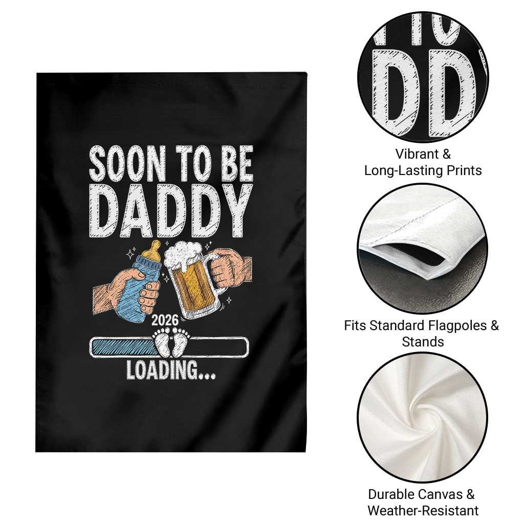 Dad to Be 2026 Garden Flag Promoted To Daddy Beer Lover New Baby Gift TS14 Print Your Wear