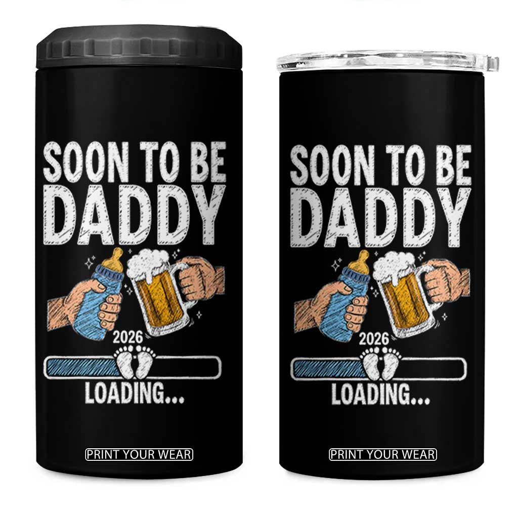 Dad to Be 2026 4 in 1 Can Cooler Tumbler Promoted To Daddy Beer Lover New Baby Gift