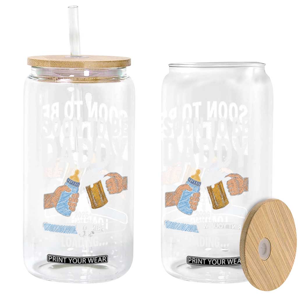 Dad to Be 2026 Glass Can Promoted To Daddy Beer Lover New Baby Gift