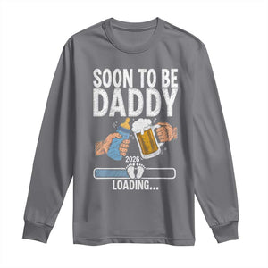 Dad to Be 2026 Long Sleeve Shirt Promoted To Daddy Beer Lover New Baby Gift