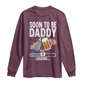 Dad to Be 2026 Long Sleeve Shirt Promoted To Daddy Beer Lover New Baby Gift