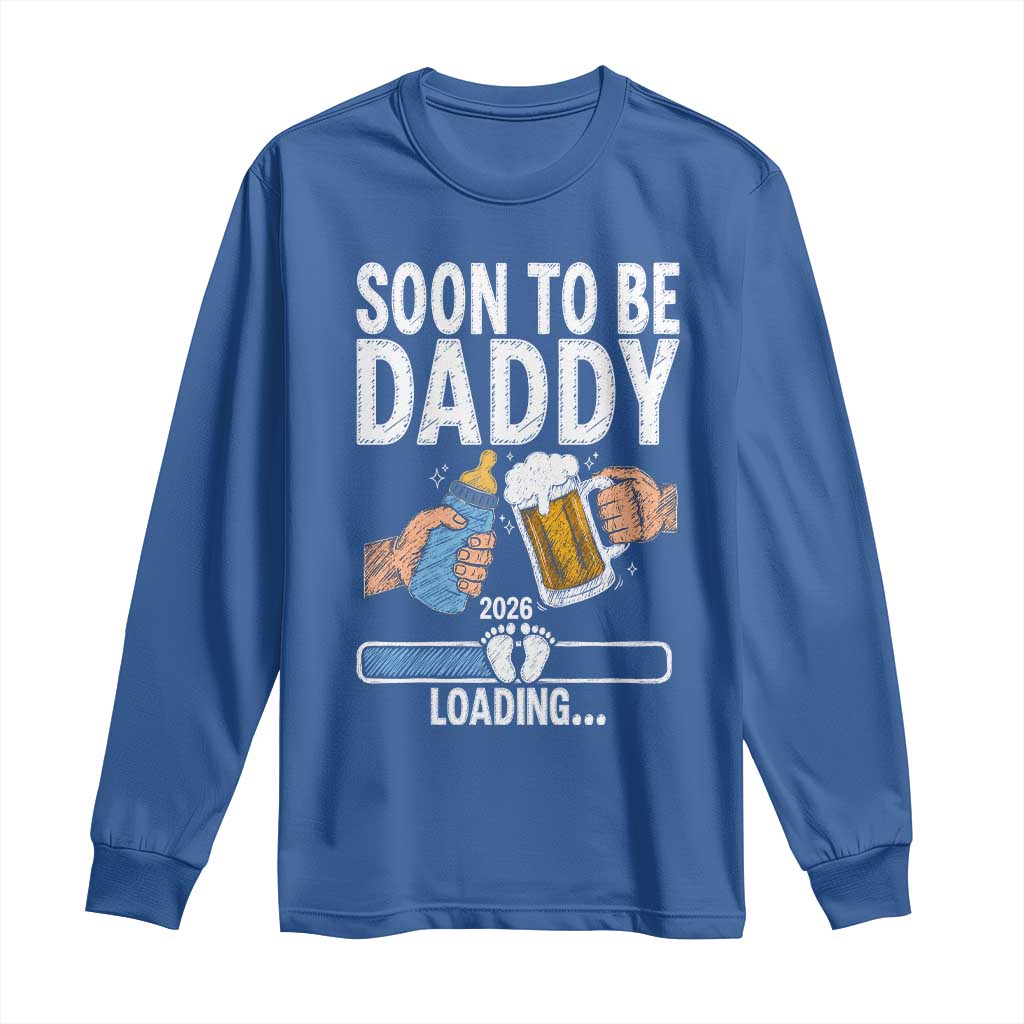 Dad to Be 2026 Long Sleeve Shirt Promoted To Daddy Beer Lover New Baby Gift