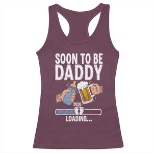 Dad to Be 2026 Racerback Tank Top Promoted To Daddy Beer Lover New Baby Gift