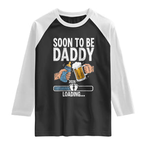 Dad to Be 2026 Raglan Shirt Promoted To Daddy Beer Lover New Baby Gift