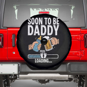 Dad to Be 2026 Spare Tire Cover Promoted To Daddy Beer Lover New Baby Gift
