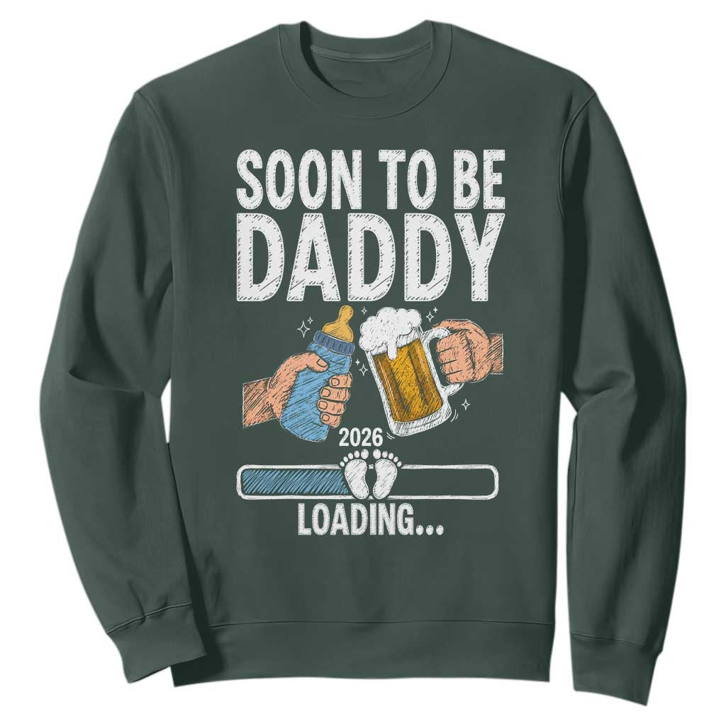 Dad to Be 2026 Sweatshirt Promoted To Daddy Beer Lover New Baby Gift
