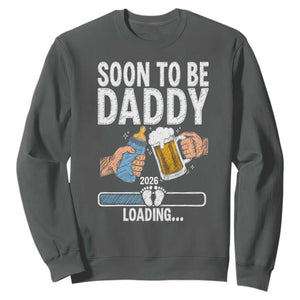 Dad to Be 2026 Sweatshirt Promoted To Daddy Beer Lover New Baby Gift