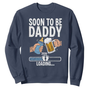 Dad to Be 2026 Sweatshirt Promoted To Daddy Beer Lover New Baby Gift
