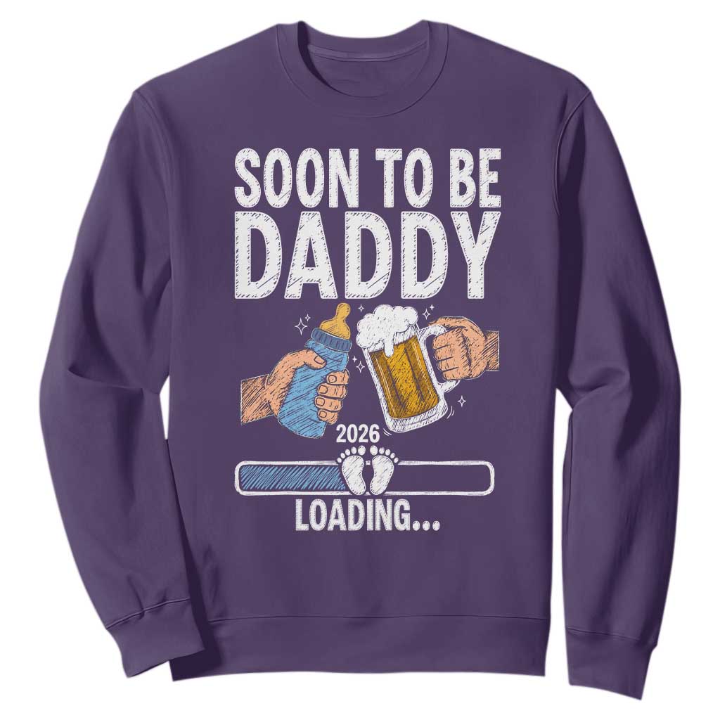 Dad to Be 2026 Sweatshirt Promoted To Daddy Beer Lover New Baby Gift