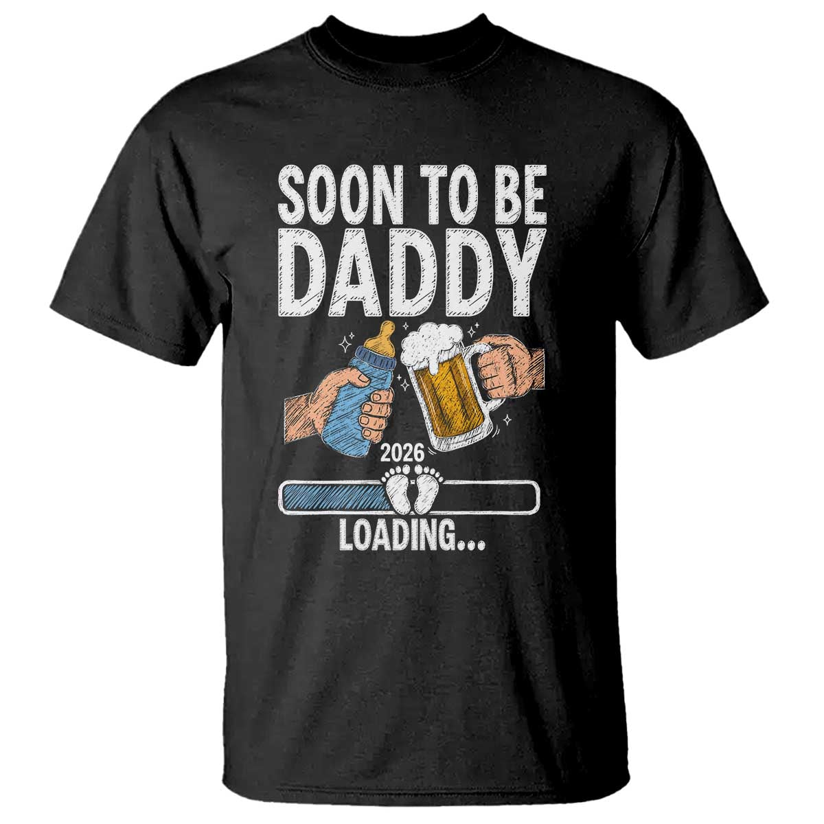 Dad to Be 2026 T Shirt Promoted To Daddy Beer Lover New Baby Gift