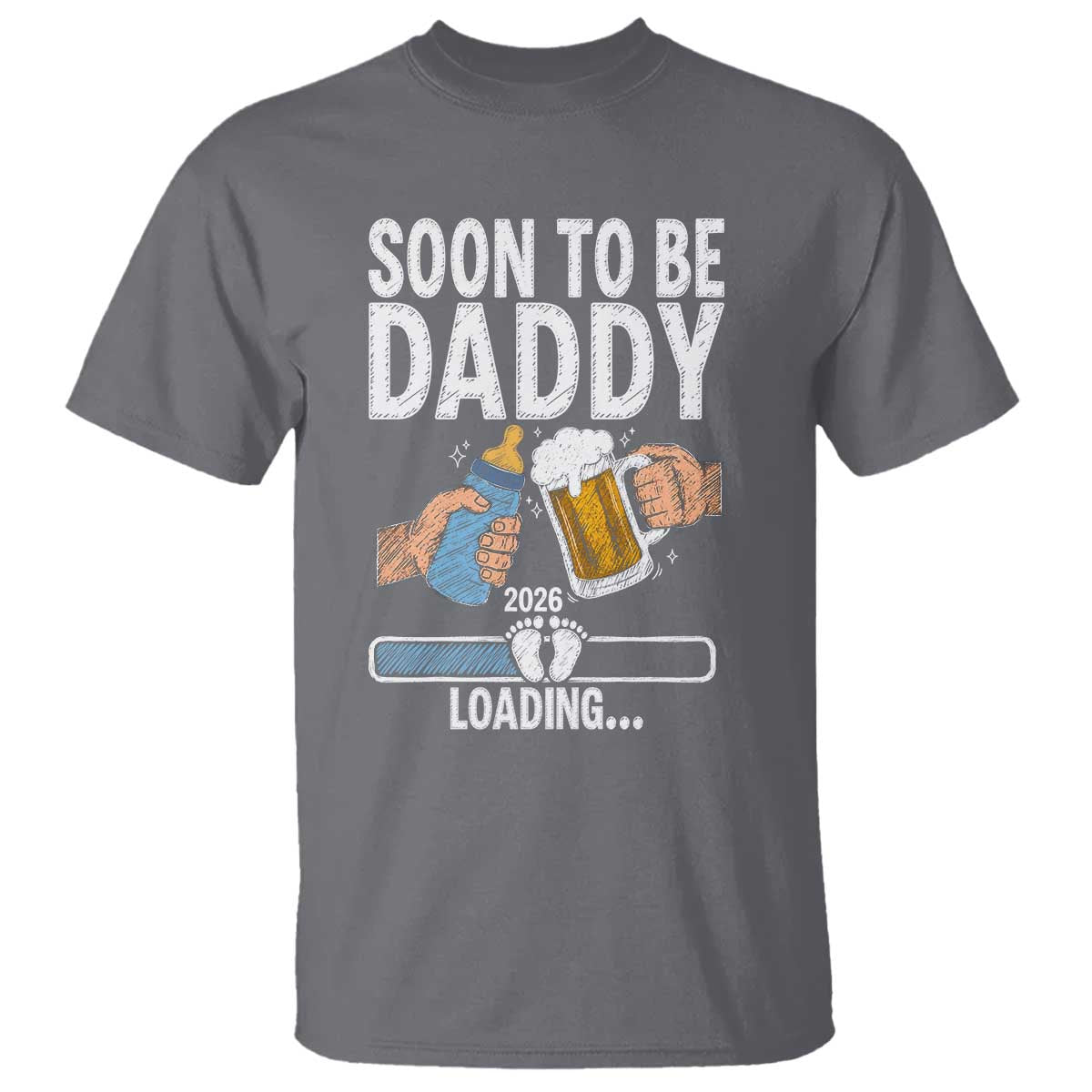 Dad to Be 2026 T Shirt Promoted To Daddy Beer Lover New Baby Gift