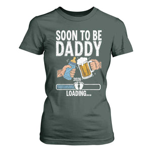 Dad to Be 2026 T Shirt For Women Promoted To Daddy Beer Lover New Baby Gift