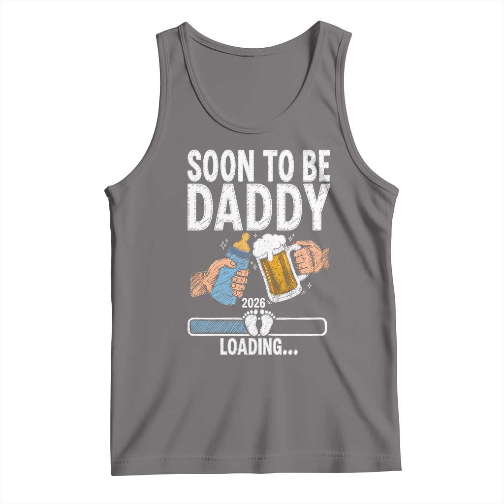 Dad to Be 2026 Tank Top Promoted To Daddy Beer Lover New Baby Gift