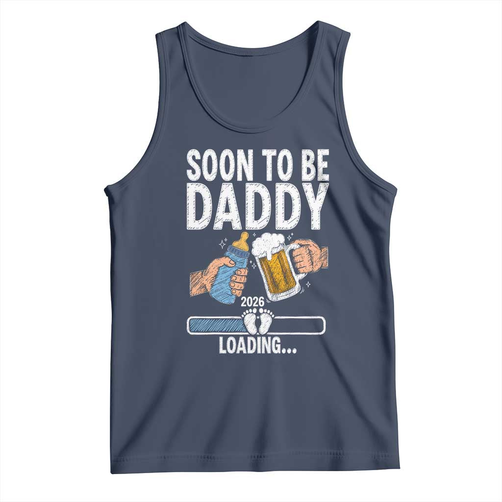 Dad to Be 2026 Tank Top Promoted To Daddy Beer Lover New Baby Gift