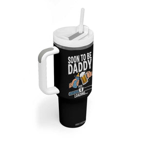 Dad to Be 2026 Tumbler With Handle Promoted To Daddy Beer Lover New Baby Gift