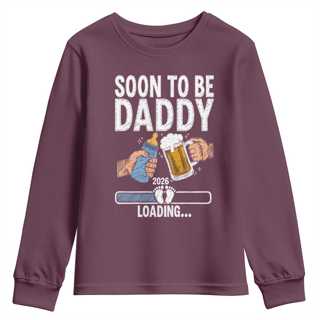 Dad to Be 2026 Youth Sweatshirt Promoted To Daddy Beer Lover New Baby Gift