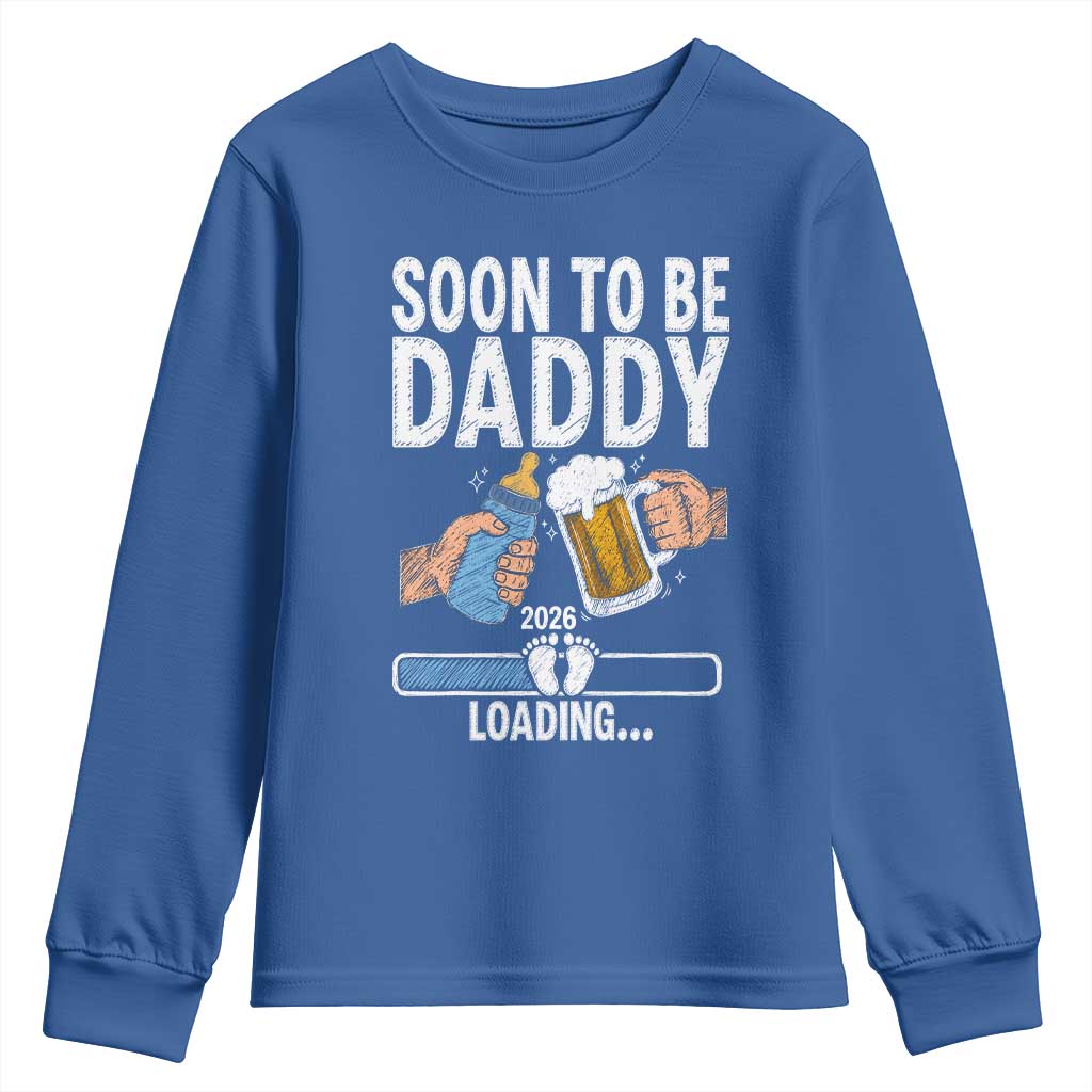 Dad to Be 2026 Youth Sweatshirt Promoted To Daddy Beer Lover New Baby Gift