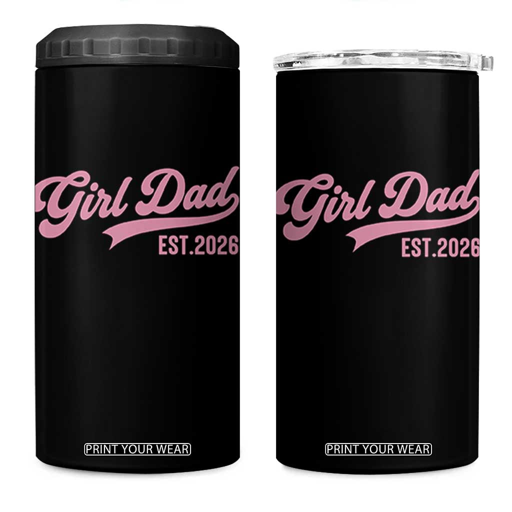 Soon to Be Daddy of Baby Girl 2026 4 in 1 Can Cooler Tumbler Promoted to Daddy New Dad