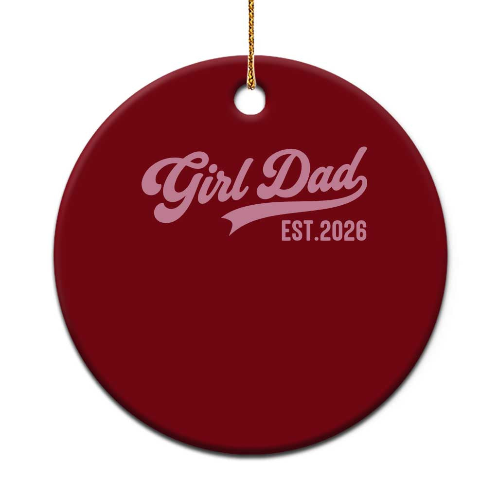 Soon to Be Daddy of Baby Girl 2026 Ceramic Ornament Promoted to Daddy New Dad TS14 1pc Red Print Your Wear