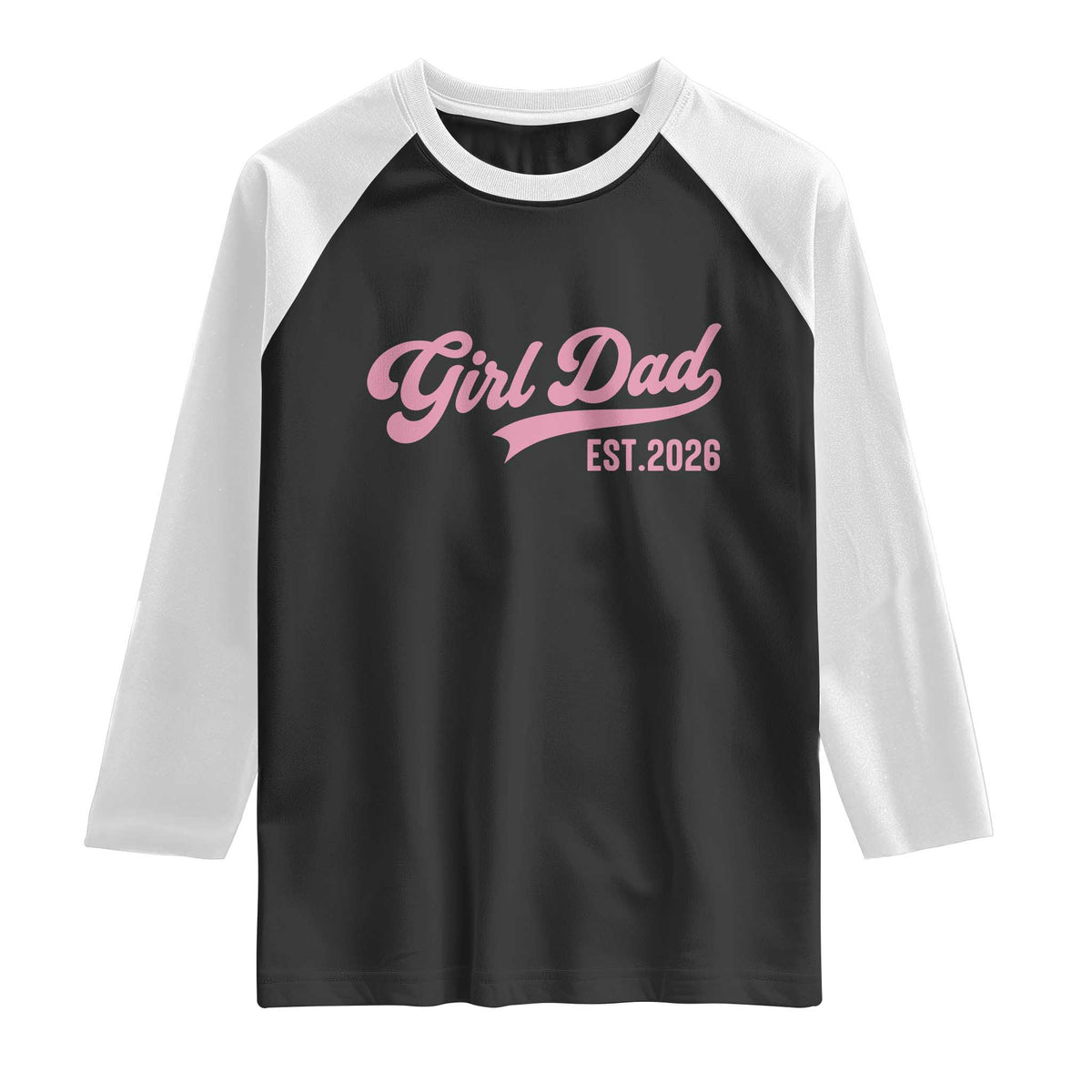 Soon to Be Daddy of Baby Girl 2026 Raglan Shirt Promoted to Daddy New Dad