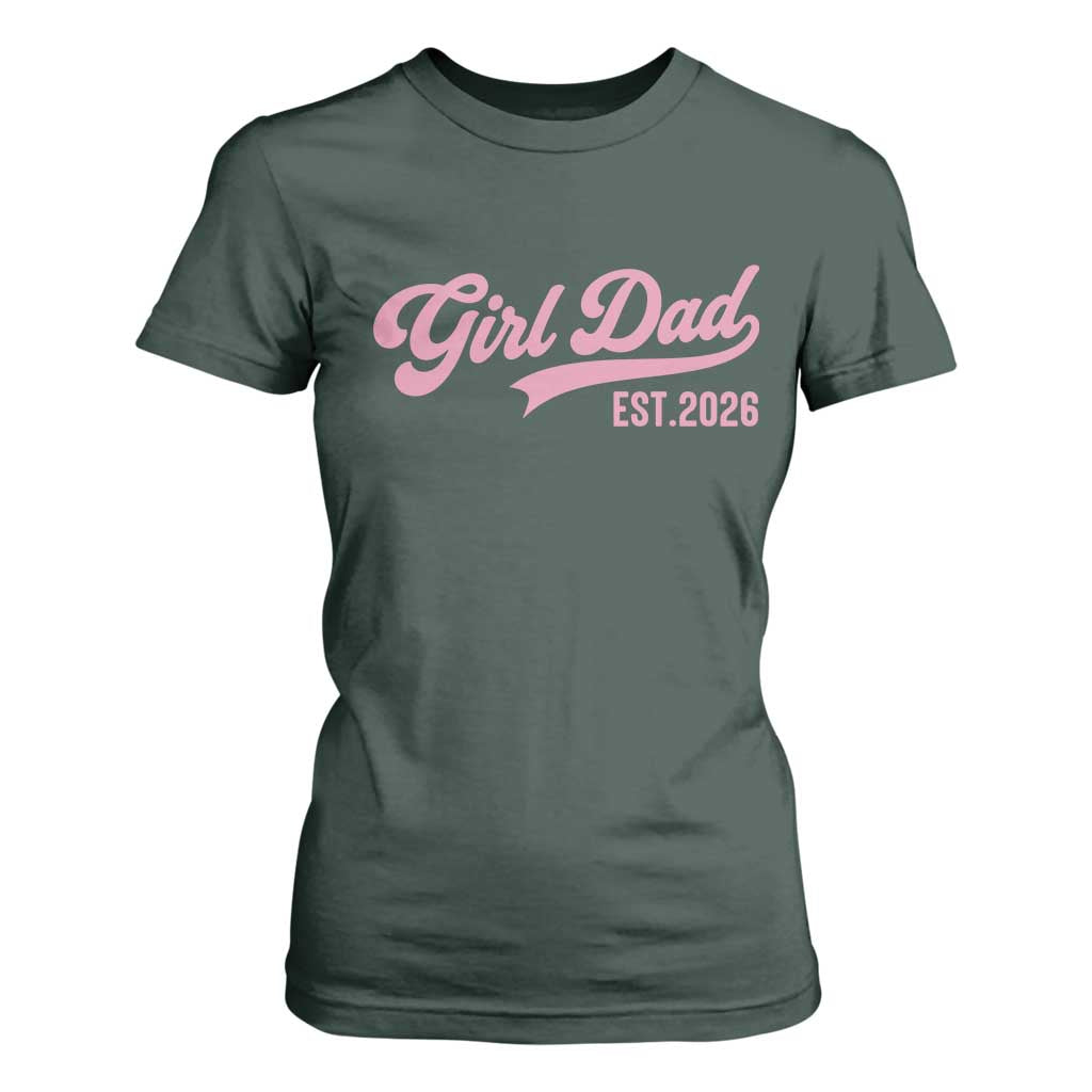 Soon to Be Daddy of Baby Girl 2026 T Shirt For Women Promoted to Daddy New Dad