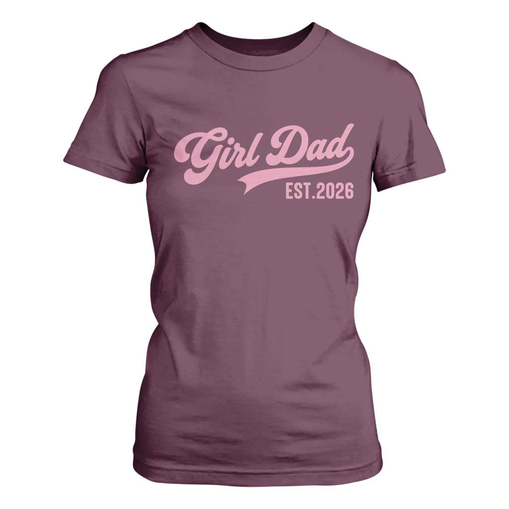 Soon to Be Daddy of Baby Girl 2026 T Shirt For Women Promoted to Daddy New Dad