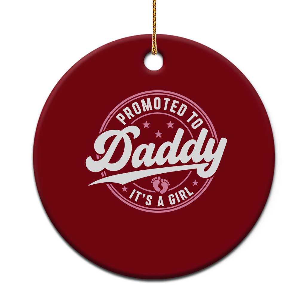 Promoted To Daddy It's A Girl Ceramic Ornament Funny Pregnancy Reveal TS14 1pc Red Print Your Wear
