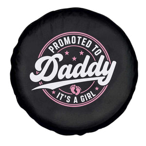 Promoted To Daddy It's A Girl Spare Tire Cover Funny Pregnancy Reveal