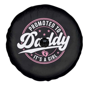 Promoted To Daddy It's A Girl Spare Tire Cover Funny Pregnancy Reveal