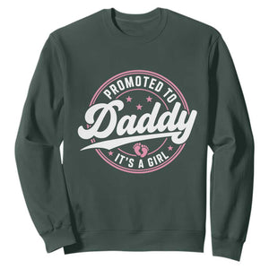 Promoted To Daddy It's A Girl Sweatshirt Funny Pregnancy Reveal